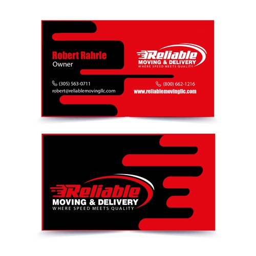 Business Card Design for Moving Company Design by glowflower