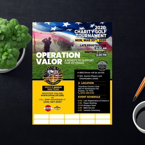 FLYER - Veteran's Charity Golf Tournament Design by ektadevesh