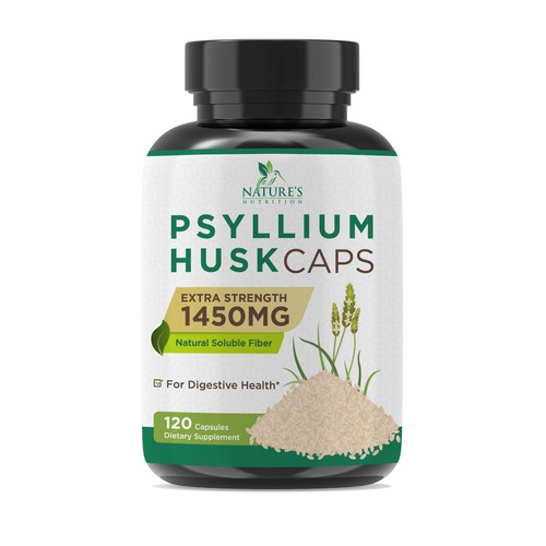 Natural Psyllium Husk Capsules Design needed for Nature's Nutrition Design by EsoWorld