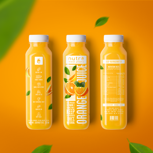 Easy Orange Juice Bottle.. Full Wrap! Design by Rodrigo Vasconcellos