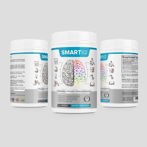 Brain Supplement Label Design-ontwerp door DesignSBS