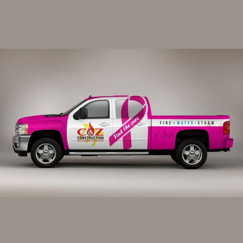 Breast Cancer Awarness Truck! Design by ArcDesignz