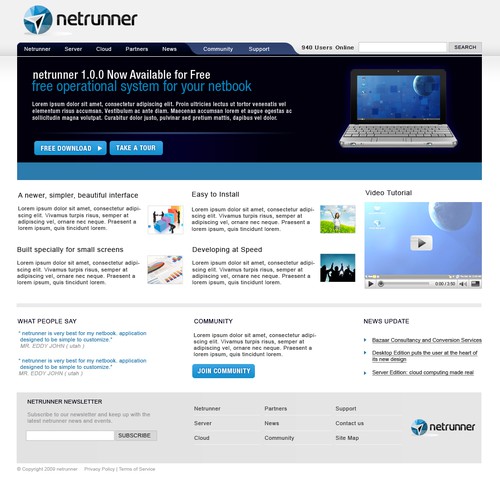 A website for Netrunner Design von sarahazhary