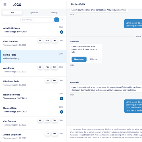 New design for a chat window like whats app professional Design by FaTiH™