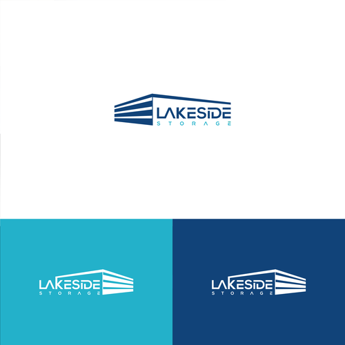 Standout logo for a self storage facility next to a lake. Targeting boats and rvs Design by Naztudio