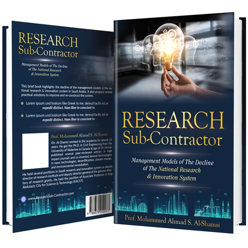 Book Cover Design Suitable for innovation and Research Diseño de Lizaa