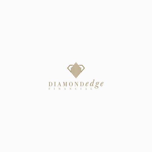 Create an elegant, understated luxury logo for Diamond Edge Financial Design by ZISSOU DESIGNS