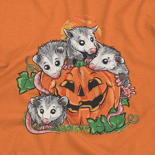Hallowen opposum shirt design