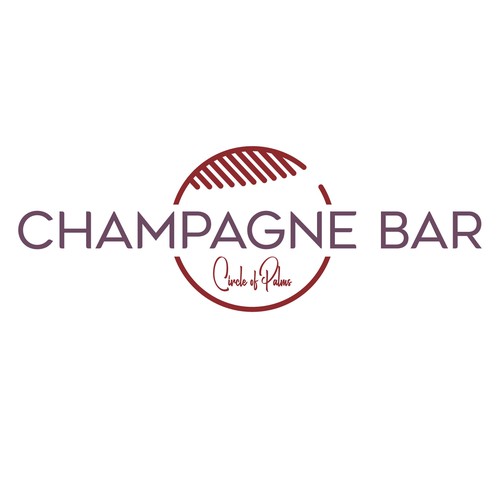 Luxury and modern Champagne Bar logo Design by StompStock.com