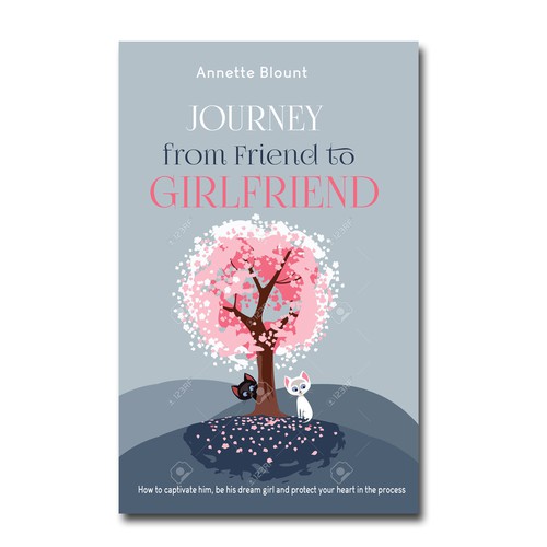 Design a book cover that is fun and playful to help single women experience love beyond friendship Design by L.Mai Designs