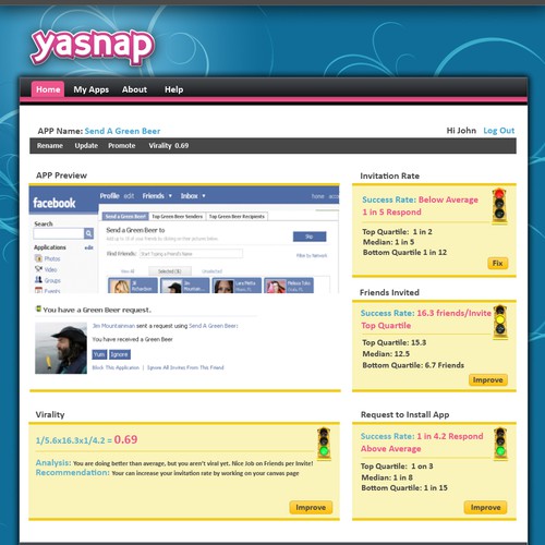 Social networking site needs 2 key pages デザイン by Avanna