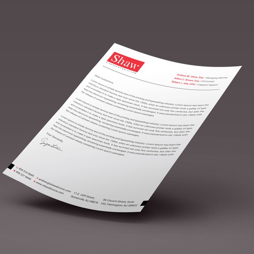 Letterhead for Divorce & Family Law Firm; Modern, Conservative Design Design by prosenjit_P