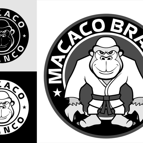 Illustrated character logo wanted for a new clothing brand - macaco branco!  (white monkey), Logo design contest