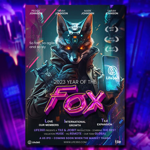 Life360 2023 Year of the Fox Poster Design by Rockinrule