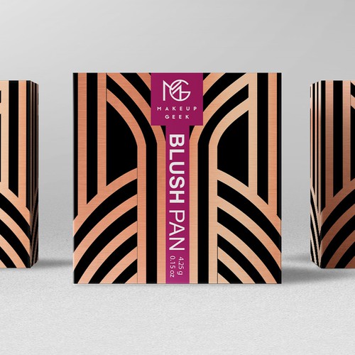 Makeup Geek Blush Box w/ Art Deco Influences Design by bcra