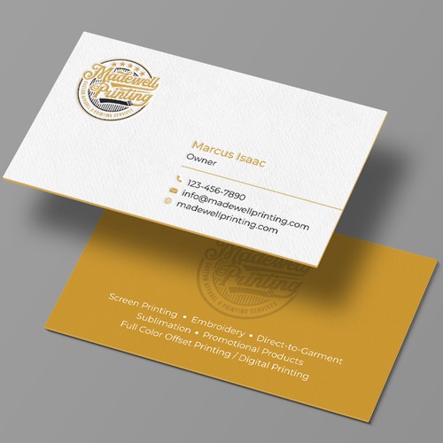 Business Card for a Custom Clothing/Product Business Design by Xclusive16