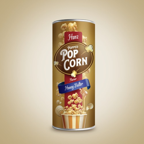 Premium Quality Popped Pop Corn Packaging Design réalisé par sougatacreative