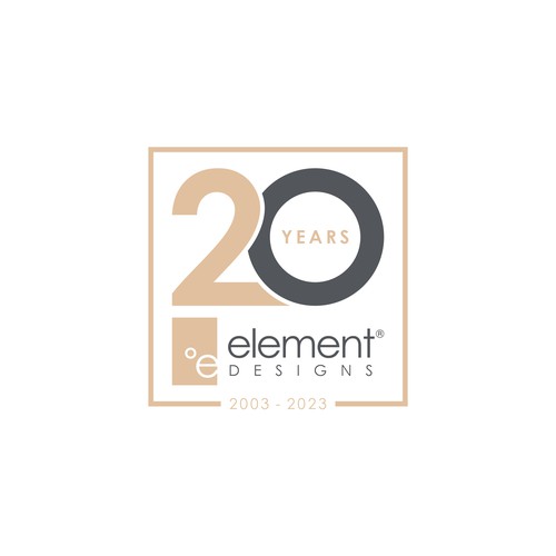 Custom High-end Modern Furniture Manufacturer's 20th Anniversary Logo Design réalisé par perféctroll