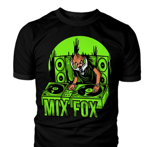 We are looking for a Hip-Hop themed humanoid fox scratching on djstyle turntables. Réalisé par Creative Concept ™