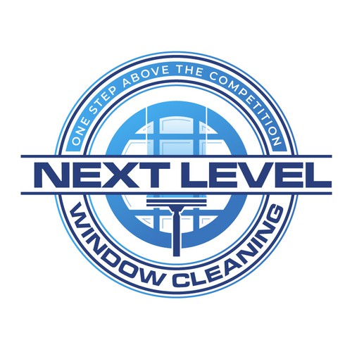 eye-catching window cleaning logo, appeals to homeowners. Design by Esui Studio