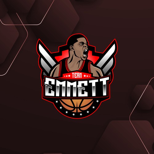 Basketball Logo for Team Emmett - Your Winning Logo Featured on Major Sports Network Diseño de TR photografix