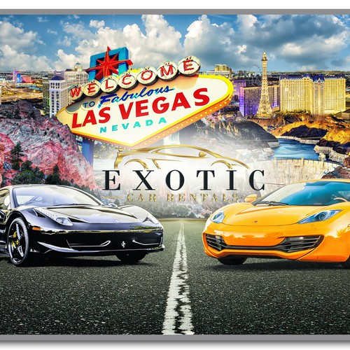 exotic car picture/destination wall poster! Design by asser elnagar