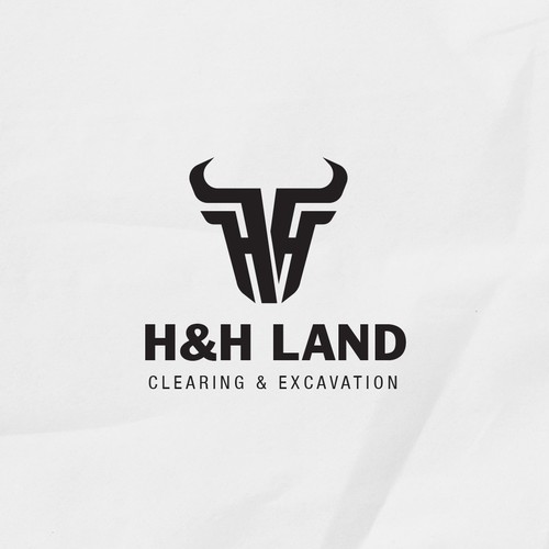 LOGO AND LETTER HEAD FOR H&H LAND CLEARING AND EXEXCAVATION Design by Alvianks