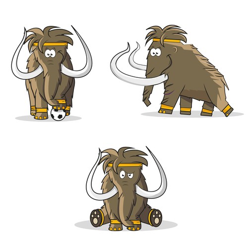 Mammoth Mascot (2D Illustrator with Depth to Pop) Design by annnko