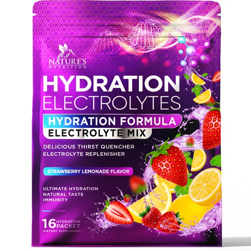 Refreshing Hydration Electrolytes Design Needed for Nature's Nutrition Design by agooshe