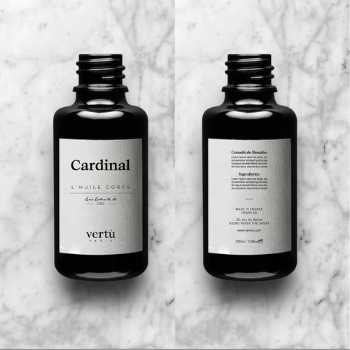 Vertu cosmetic brand need his new label , simple and chic Design by ERDIHAN DESIGN