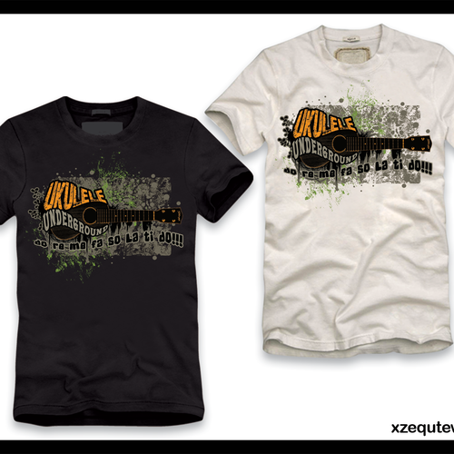 T-Shirt Design for the New Generation of Ukulele Players デザイン by xzequteworx