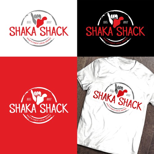 Diseño de Shaka Shack - Maui Food Cart Franchise Logo de Bender Design