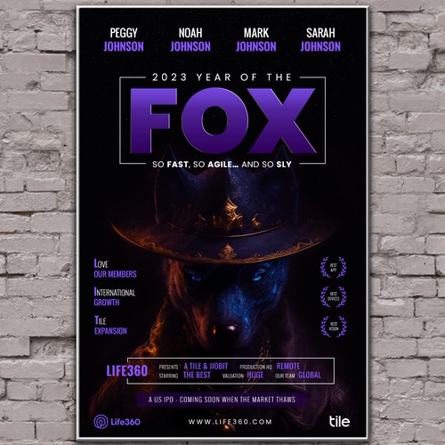Design di Life360 2023 Year of the Fox Poster di Anirban Giri