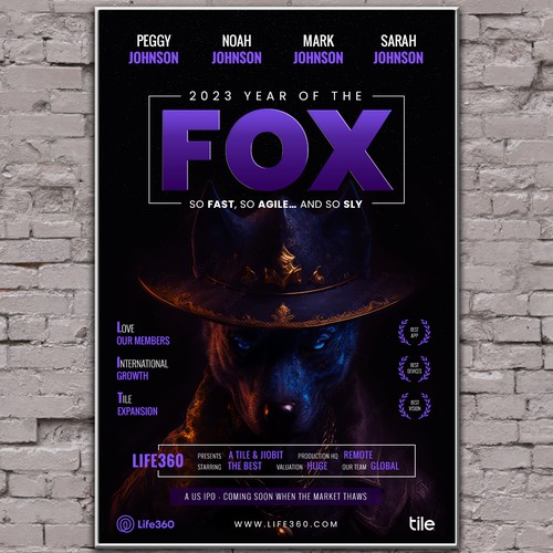 Life360 2023 Year of the Fox Poster Design by Anirban Giri