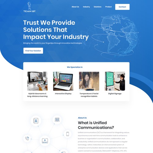 Technology Solutions Provider Website Design Framework Design by FuturisticBug