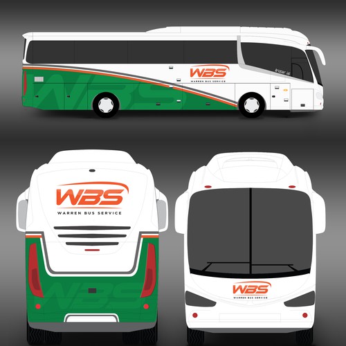 Charter Bus Graphics Incorporating Company Logo Competition Design by Kiky Rizki