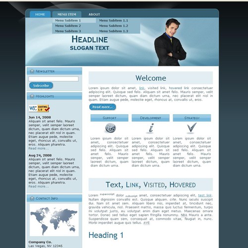 1-3 Page Website Template Design von Raescu Iulian