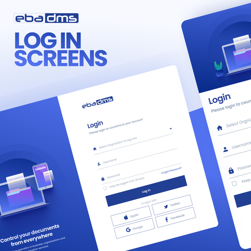 Design Design a login page for our document management system - EBA DMS por REAXUR™