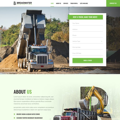 Trucking redesign of website Design by MercClass