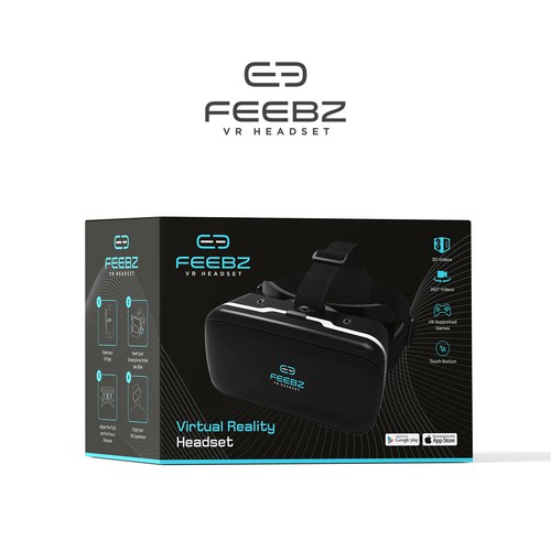 Box packaging for virtual reality headset Réalisé par Shreya007⭐