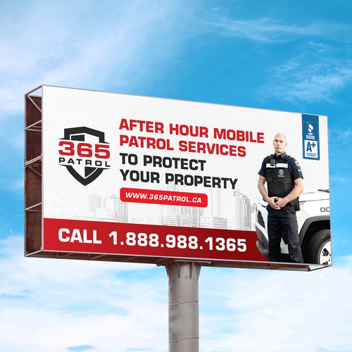 I need a billboard design for a Security Guard Company Design by RED DOT