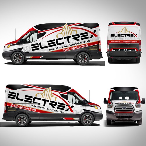 Electrical Contractor Trucks Design by J.Chaushev