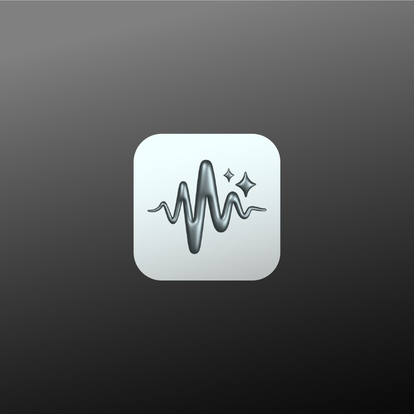 Minimalist App Icon for Simple AI Speech Coaching App