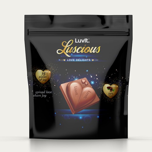 Design a standout label for a Premium Chocolate Homepack Design réalisé par Hanisha P Patel