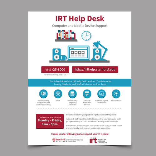 Create A Flyer And Communication Template For Stanford University