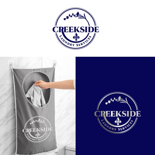 Wash & Fold services at a laundromat - sophisticated and French feel :) Design by redmonk