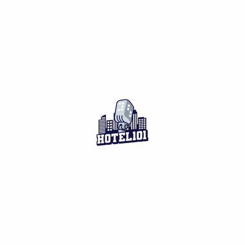 Create a logo for a podcast called - Hotels 101 - incorporate a hotel in the logo Design by villyzm