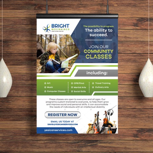 Design an Engaging Flyer for Community Classes Design by Dzhafir