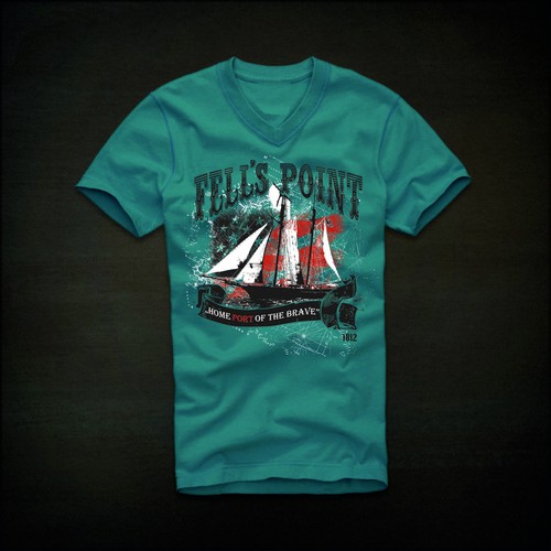 New t-shirt design wanted for Fell's Point Preservation Society/ Shirt should advertise Fell's Point. Design by qool80