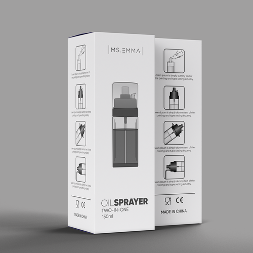 Luxury and Slim Design for a Olive Oil Sprayer Packaging Design réalisé par SONUPARMAR